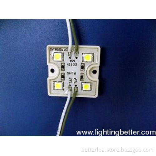 On sale brightness 4 LEDs LED module with plastic cover